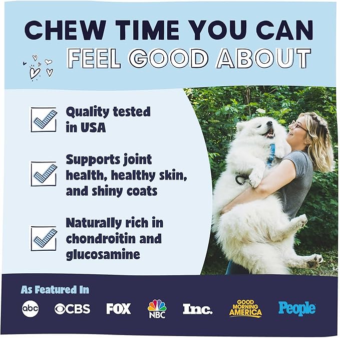 Pawstruck 2-in-1 Collagen Wrapped Jerky Natural Treats for Dogs - 5 Rings - Limited Ingredient Grain Free for Small, Medium, and Large Dogs