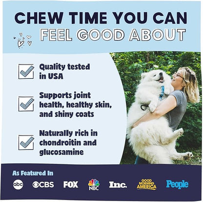 Pawstruck 2-in-1 Collagen Wrapped Jerky Natural Treats for Dogs - 5 Medium Braids - Limited Ingredient Grain Free for Small, Medium, and Large Dogs