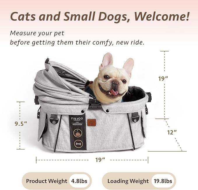 Sway, Dog Car Seat, Car Seat & Carrier for Small & Medium Sized Dogs, Small Dog Car Seat Booster, Pet Booster Seat, Doggy Carseat, Cat Carrier, Puppy Car Seat, Car Dog Bed - Gray Husky