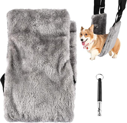 Dog Sling with Stainless Steel Pet Whistle, Dog Lifter for Large Elderly Dogs, Dog Support Harness for Back Legs, with Adjustable Japanese Buckle(Size:L)
