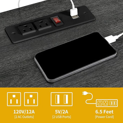 DWVO 63 Inch Double Dog Crate Furniture for 2 Dogs, Heavy Duty Wooden Dog Crate TV Stand with Charging Station, Dog Kennel Indoor Furniture Double Sliding Barn Door Design Ideal for 2 Dogs, Oak