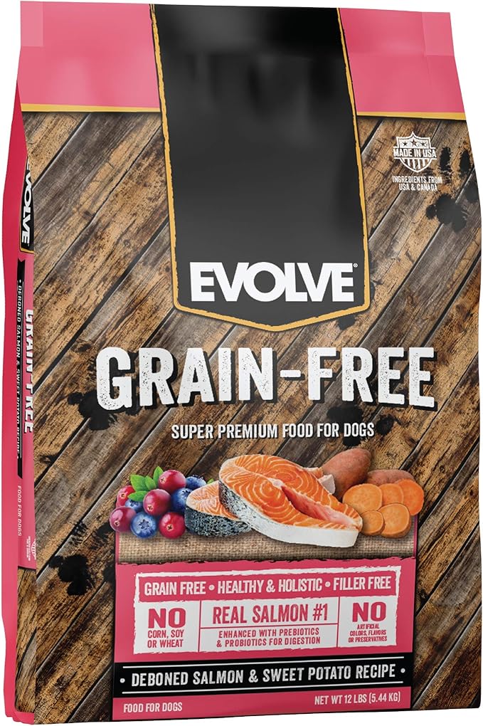 Evolve Grain Free Deboned Salmon & Sweet Potato Recipe Dog Food, 3.5 lb.