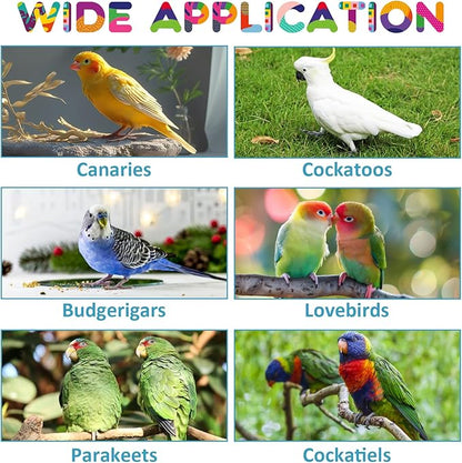 10 PCS Bird Perch Parrot Stand Wood Parrot Perch Stand Platform Natural Paw Grinding Stick Bird Cage Accessories for Budgies Cockatiels Cockatoo Conure Parakeet