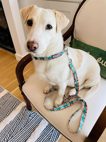 Lucky Love Dog Collar, Beautiful & Vivid Pattern X-Small Boy Dog Collars, Easy On & Off Clasp Accessory, Peace On Earth, Extra Small