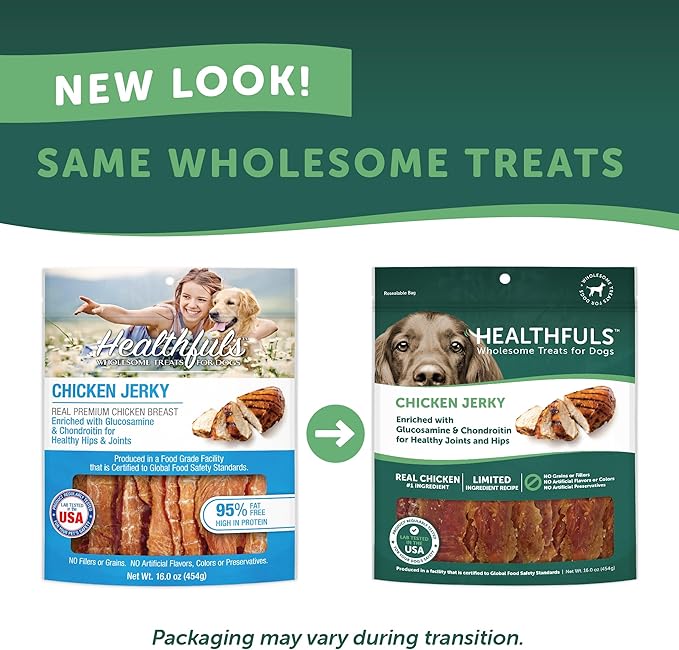 Chicken Jerky Dog Treats with Glucosamine & Chondroitin, 16oz