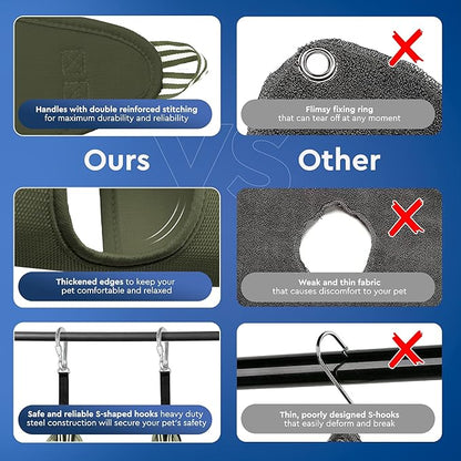 Dog Hammock for Grooming  Hanging Harness for Nail Trimming, Clipping, Pet Grooming Hammock Sling  Dog Holder, Hanger, Restraint Bag  Safe and Easy Pet Care at Home