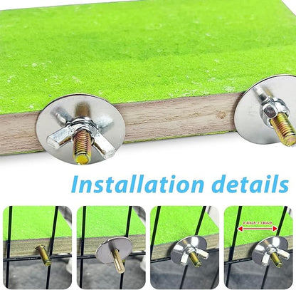 kathson 12 Pcs Bird Perch Stand Toy Colorful Wood Paw Grinding Stick Parrot Perch Stand Holder Platform Bird Cage Accessories for Pet Bird Parakeet Cockatiels Lovebirds (6 Random Colors)