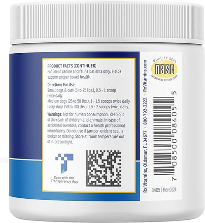 Rx Vitamins NutriGest - Dog Probiotics for Digestive Health - Probiotic for Cats - Cat Digestive Support,Anti Diarrhea for Cats and Dog Gas Relief - Probiotics for Dogs Powder - 4.65oz
