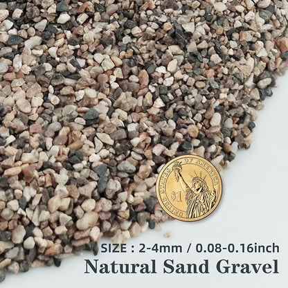 100% Natural Sand, Multi-Purpose Mixed Silica Sand for Fire Pits, Aquariums, and Landscaping, 5LB Large