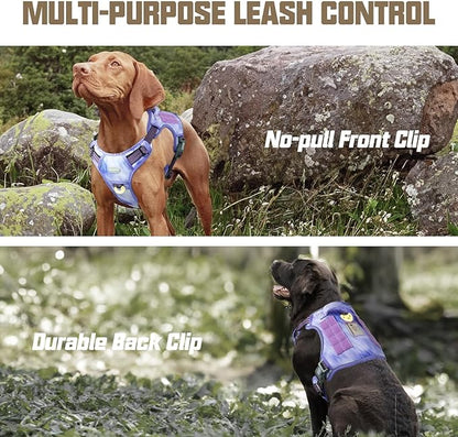 AUROTH Tactical Dog Harness for Large Dogs No Pull Adjustable Pet Harness Reflective K9 Working Training Easy Control Pet Vest Military Service Dog Harnesses Very Peri L