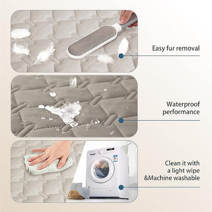 gogobunny 100% Double Sided Waterproof Dog Blanket Soft Pet Bed Cover Reversible Protect Furniture Couch Sofa Car for Puppy Large Dog Cat (Dark Stone/Light Stone, 40x50 Inch (Pack of 1))