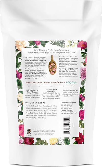 Dr. Harvey's Raw Vibrance Grain Free Dehydrated Foundation for Raw Diet Dog Food (Trial Size 5.5 Oz)