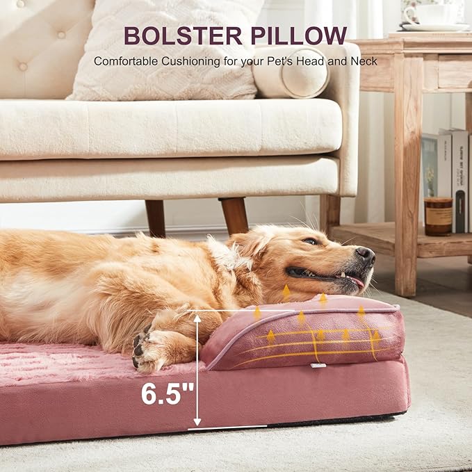 FURTIME Orthopedic Dog Beds for Small Dogs - Waterproof Small Dog Bed, Ultra Comfy Supportive Foam Pet Couch with Removable Washable Cover, Egg Foam Dog & Cat Beds with Nonskid Bottom