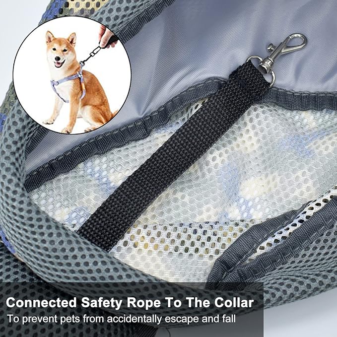 Cuby Pet Dog Sling Carrier for Small Dogs Cats Breathable Mesh Travel Safe Sling Bag Carrier for Dogs Cats Puppy (M Camouflage)