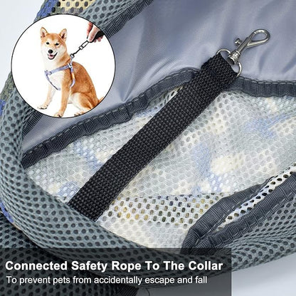 Cuby Pet Dog Sling Carrier for Small Dogs Cats Breathable Mesh Travel Safe Sling Bag Carrier for Dogs Cats Puppy (L, Camouflage)