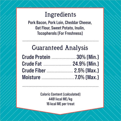 Stewart Freeze Dried Dog Treats, PuffPops Bacon and Cheese Recipe, Gluten Free, 5.8 Ounce Resealable Pouch, Made in USA, Dog Training Treats