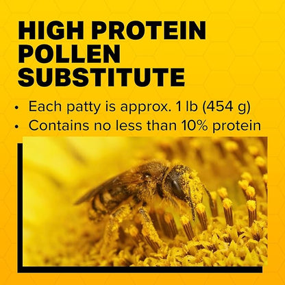 Mann Lake Bee-Pro Patties, Enhanced with Pro Health Digestive Aid, Boosts Brood Production, Protein Pollen Substitute, 40 Lbs