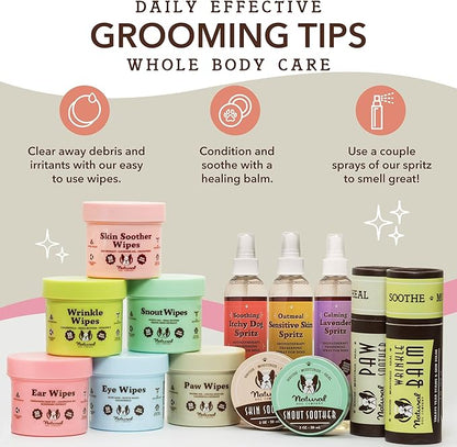 Natural Dog Company Skin Soother Wipes, 50 Count, Pet Wipes for Dogs, Hypoallergenic Formula, Dog Moisturizer for Dry Skin, Grooming Wipes for Dogs, Pet Itch Relief for Dogs