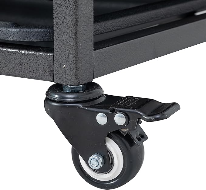 48inch Metal Heavy Duty Dog Cage with Door and Roof Doors of 2 Patent Latches,Pet Crate Doggy Kennel,w/ 2 Plastic Pans & 4 Lockable Caster Wheels,for Large or Medium Size Pets,Black