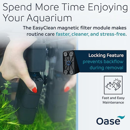 OASE EcoFlow 60 Internal Aquarium Filter, for Freshwater and Saltwater Tanks Up to 15 Gallons, Quiet, Customizable Water Flow, Multi-Stage Filtration