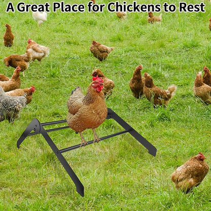 Adjustable Chicken Perch for Coop, Chicken Perches Roosting Bar, Metal Chick Roosting Bars for Brooder, Chicken Roosting Perch, Baby Chick Toys Training Perches for Hens Birds, Black