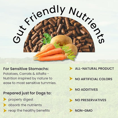 Olewo Rootsies Food Topper – Sensitive Stomach Dog Food, Fiber for Dog Stool Hardener, Dog Food Toppers for Picky Eaters, Probiotics for Dogs Digestive and Dog Gut Health, 2.2 lbs