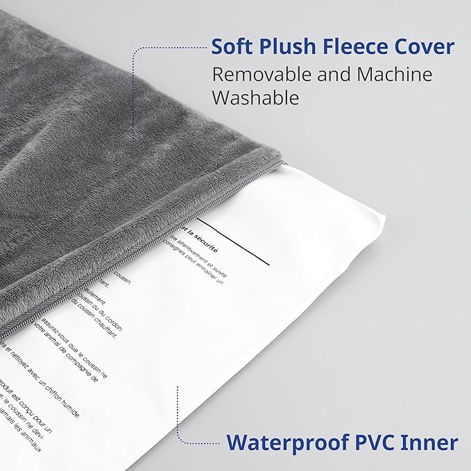 NICREW Cat Heating Pad, Temperature Adjustable Heated Cat Bed with Auto Shut Off Timer, Indoor Pet Heated Bed Mat for Cats and Dogs, 17.7 x 15.7 Inches