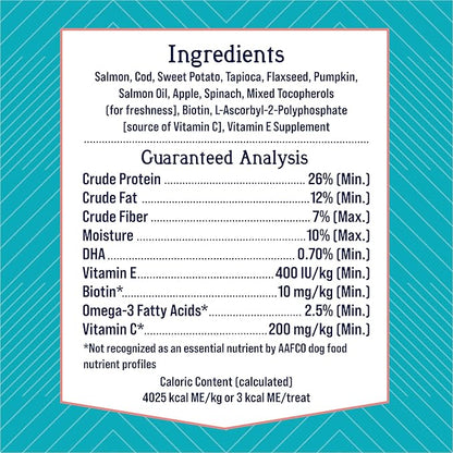 Stewart Freeze Dried Dog Treats, Shine Salmon & Sweet Potato, Made with Omega 3 & Salmon Oil, Grain Free, 4 Ounce Resealable Pouch, Made in USA