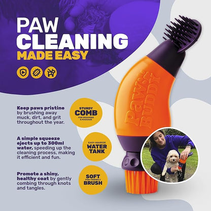Dog Paw Cleaner - Fastest Way to Clean Muddy Dog Paws - Cleans & Removes Dirt, Mud & Debris from Pet Paws