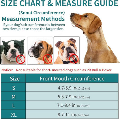 Dog Muzzle for Medium Dogs, Dog Muzzle for Large Dogs Biting, Soft Nylon Muzzle Anti Biting Barking Chewing,Air Mesh Breathable Drinkable Adjustable Pet Muzzle for Medium Large Dogs L Black