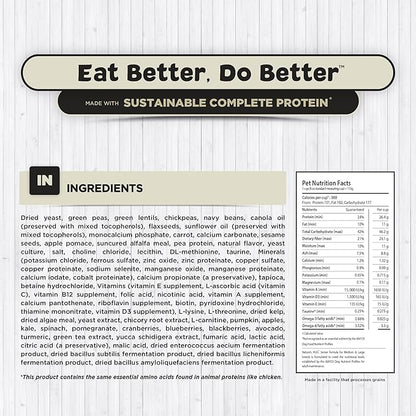 Nature's HUG Dry Dog Food, for Senior-Medium & Large Breeds, 20 lb. Bag, Chicken Flavor Plant-Based Protein Vegetarian Kibble, Grain-Free, Allergen-Free, Complete Protein & Balanced Nutrition