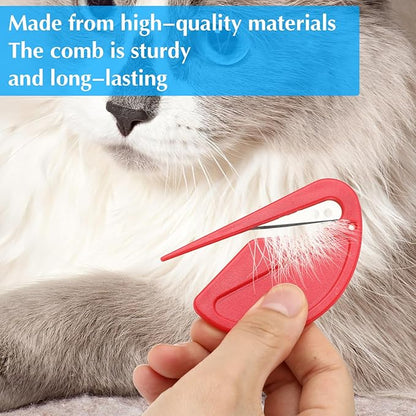 5 Pcs Pet Knotting Comb Hair Knot Remover for Dogs and Cats Pet Dematting Comb Letter Opener Pets Hair Removal Tool Grooming Tool Supplies Matted Fur Remover