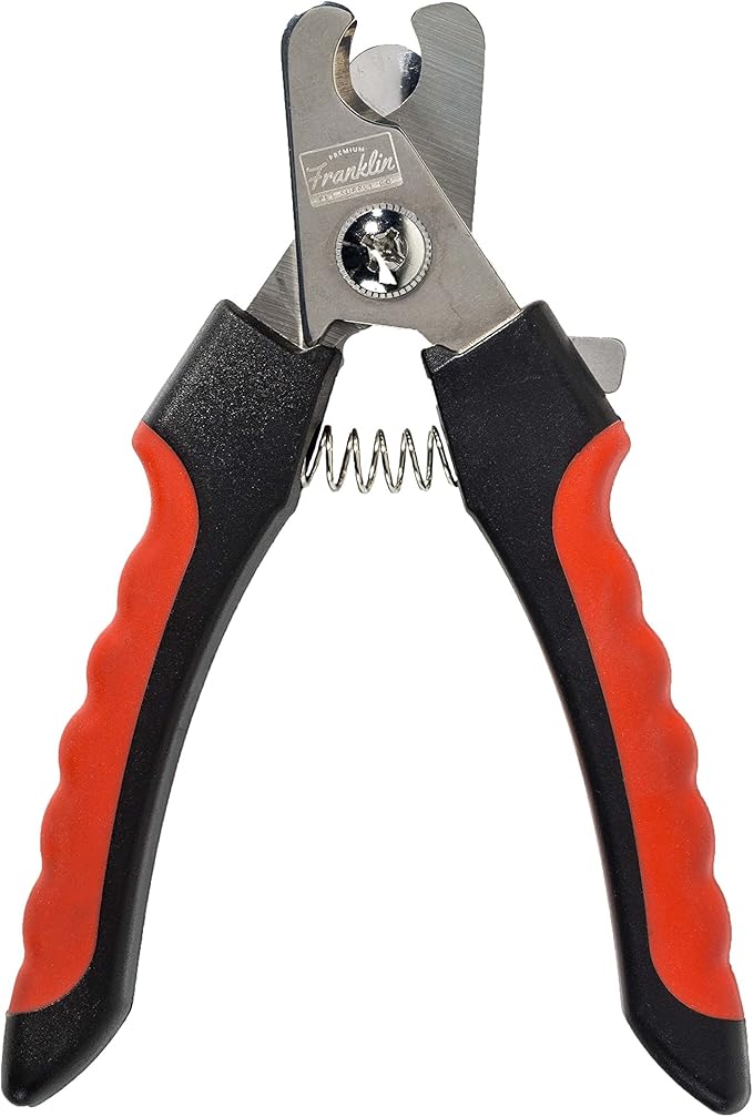 Franklin Sports Pet Supply  Dog & Cat Nail Clippers with Safety Guard  Grooming  Stainless Steel  Professional Grade