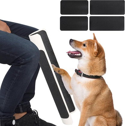 Dog Scratch Pad for Nails, U-Shaped Dog Scratch Board with 4 Sticky Sandpapers, Plastic Durable Dogs Nail File Toy, Shortened Dog_ Side Nails Easily for Small and Medium Dogs, Cats (M)