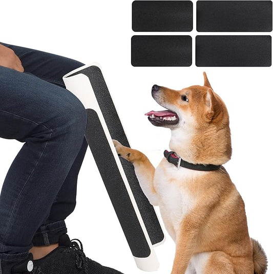 Dog Scratch Pad for Nails, U-Shaped Dog Scratch Board with 4 Sticky Sandpapers, Plastic Durable Dogs Nail File Toy, Shortened Dog_ Side Nails Easily for Small and Medium Dogs, Cats (M)