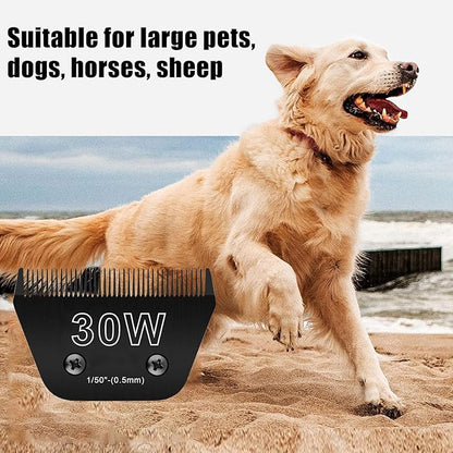 30W Wide Blades for Dog Grooming Blades Compatible with Andis Dog Clippers Blades,Dog Clipper Blades Compatible with Oster A5,Wahl km10 Dog Clippers,Stainless-Steel Blade Sharp