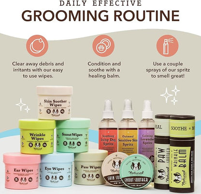 Natural Dog Eye Wipes for Dogs -50 Cnt- Soothing Dog Eye Wipes with Natural, Non-Irritating Ingredients Green Tea & Goldenseal, Effective Dog Tear Stain Remover Wipe & Dog Eye Gunk Remover Wipe, Vegan