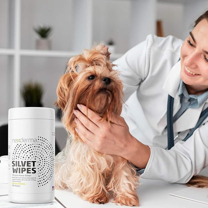 Therapeutic Pet Wipes for Dogs & Cats, Hypoallergenic Cleansing Grooming|Moist Soft Multipurpose Wipe for Yeasty Skin Folds, Interdigital Paws, Safe Around Eyes/Tear Stains, Face, Ears - 84ct