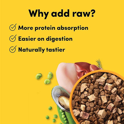 RawMix33 Premium Freeze-Dried Raw Cage-Free Chicken Recipe Dog Food, Protein Rich, Includes Kibble, Non-GMO, No Wheat or Corn, 2.2 lbs