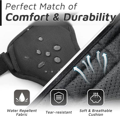 Dog Harness, No-Pull Pet Harness with 2 Leash Clips, Adjustable Soft Padded Dog Vest, Reflective No-Choke Pet Oxford Vest with Easy Control Handle for Medium Dogs, Black,