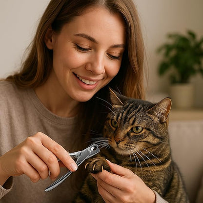 Dog Nail Clippers & Cat Nail Trimmers - Sharp Stainless Steel Professional Pet Nail Clippers for All Dogs, Thick Nails & Indoor Cats - Ergonomic Non-Slip Handle for Safe, Comfortable Grooming