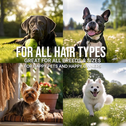 Pet Shampoo & Conditioner, Shed Free 2-in-1, Oatmeal and Honey, Hypoallergenic, Vegan, Natural Extract, for Healthy Skin & Coat, 32 Fl Oz, for Dry Itchy Skin, All Breeds, by Natural Wunderz