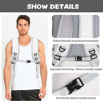 Cat Backpack Carrier,Pet Carrier Airline Approved for Small Dog Cat Puppy Kitten Bunny,Ventilated Mesh Design Animal Backpack for Hiking Camping Travel Bag (Light Grey)