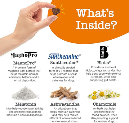 Zesty Paws Vet Strength Calming Chews for Dogs - for Everyday Stress, Relaxation, Composure, and Separation Smoked Turkey 90 Count