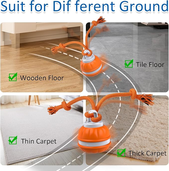 Interactive Dog Toys, Motion Activated Dog Ball, Automatic Rolling Ball Toys for Puppy/Small Dogs