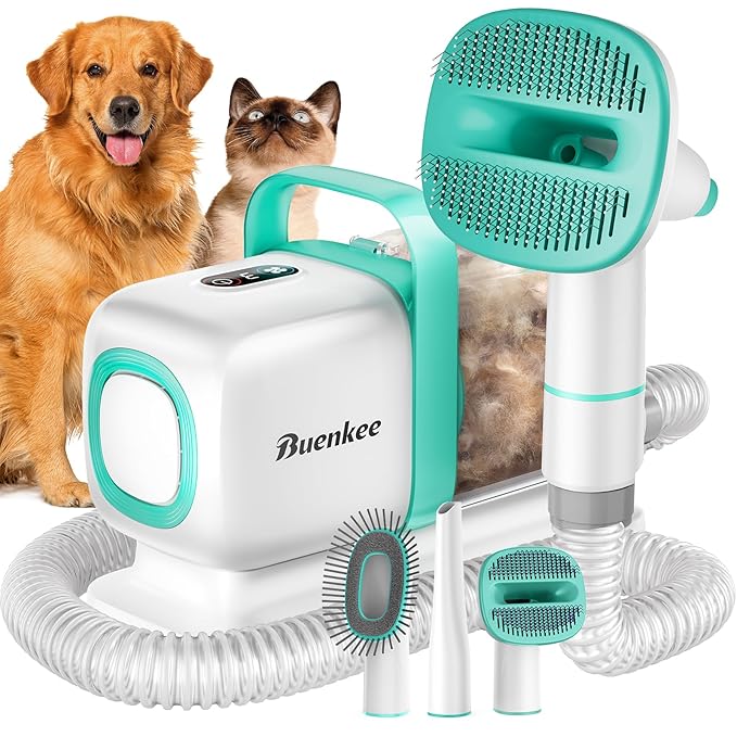Dog Grooming Vacuum, Dog Hair Vacuum for Shedding Grooming, Low Noise Dog Grooming Kit, 15kpa Pet Grooming Vacuum for Dogs Pet Hair