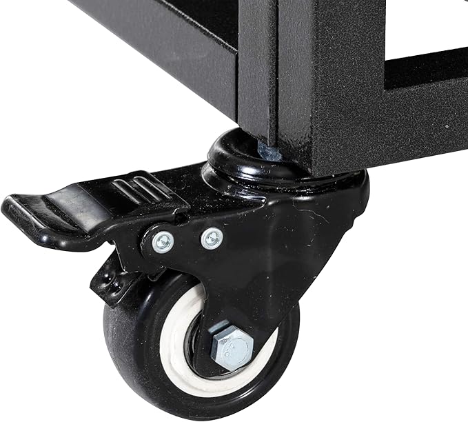 52inch Metal Heavy Duty Dog Cage with Door and Roof Doors of 2 Patent Latches,Pet Crate Doggy Kennel,w/ 2 Plastic Pans & 4 Lockable Caster Wheels,for Large or Medium Size Pets,Black