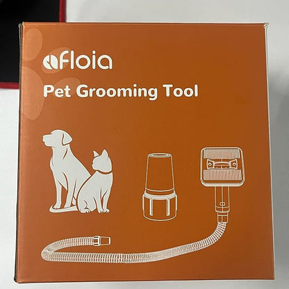 Afloia Dog Brush Vacuum Attachment, Cat Brush, Pet Brush 2 in 1 Innovative Pet Grooming kit 1-1.5'' Hoses Diameter Universal Adapter Compatible with Most Round Vacuum Cleaners like Bissell, Eureka etc