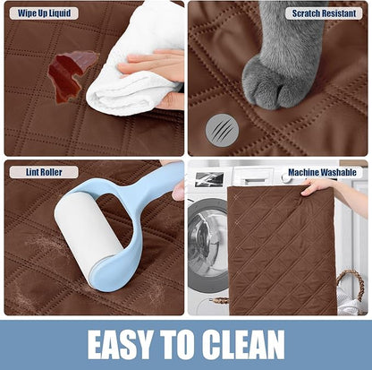 Smiry Waterproof Dog Blanket, Reversible Dog Bed Cover Pet Blanket, Soft Couch Cover for Dogs Washable, Bed Couch Sofa Furniture Protector for Puppy Cat Kids (30"x53", Brown/Chocolate)