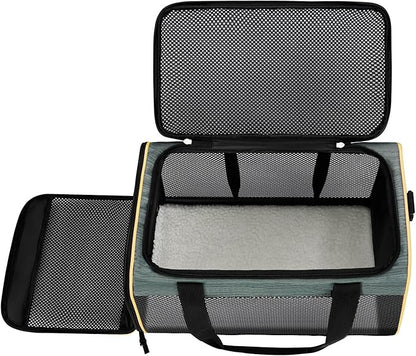 Cat Carrier Airline Approved Pet Carrier,Dog Carrier Soft-Sided Pet Travel Carrier Maximum Pet Weight 17 Pounds 17.5“x10 x10